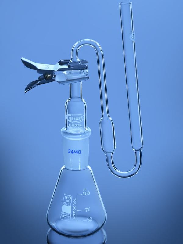 Glassco Apparecchio Determinazione Arsenico USP Vetro