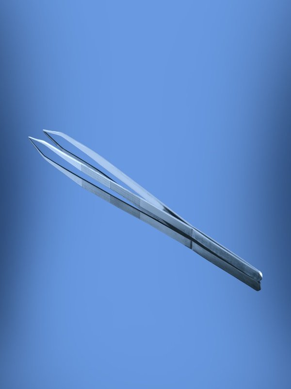 Glassco pinzetta curva punte fini metallo