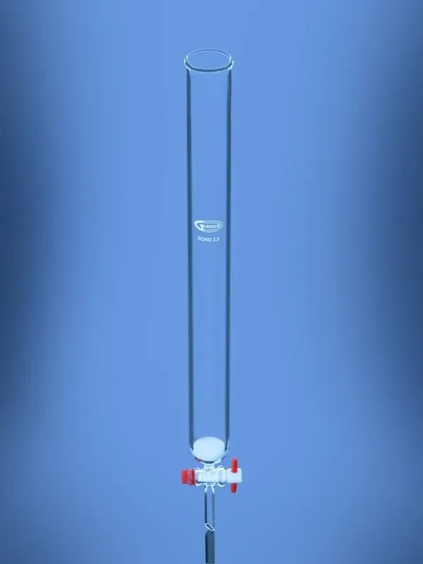 Glassco colonna cromatografica vetro PTFE filtrante