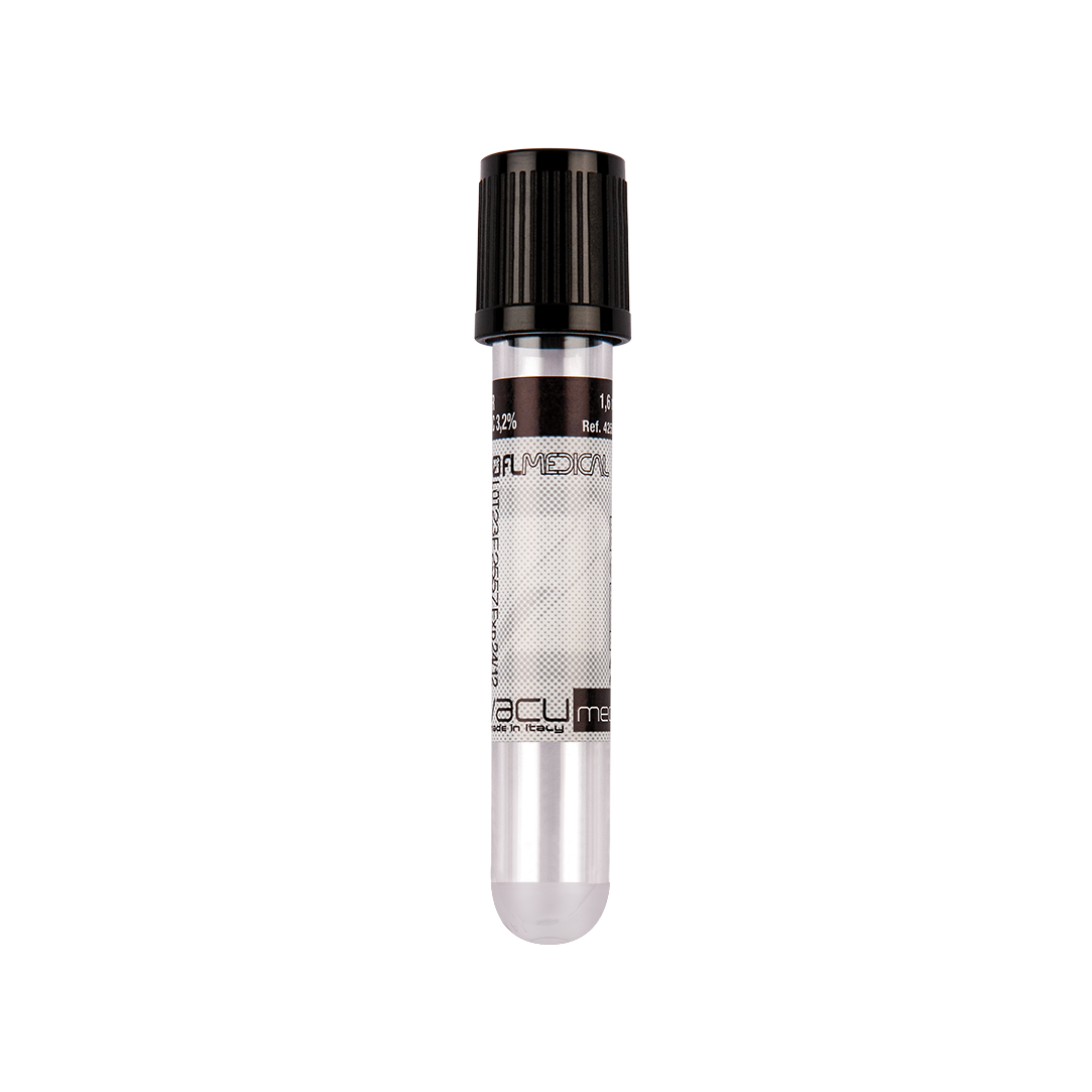 FL Medical Vacumed provetta citrato VES 2,4 ml tappo nero sterile