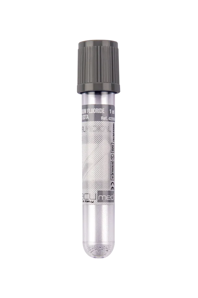 FL MEDICAL Vacumed 42200 provetta fluoruro EDTA 1 ml grigia