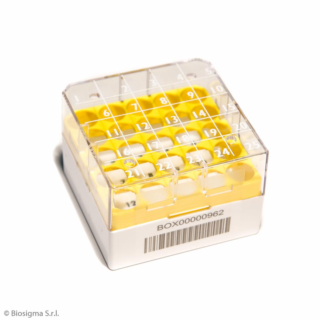 Biosigma CryoGen BSM58025B1D/G cryobox 25 posti gialla 76x76x52 mm