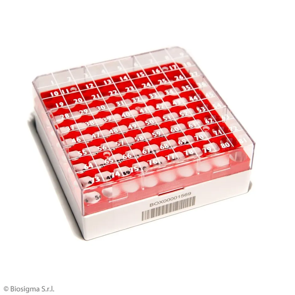 Biosigma CryoGen BSM58061B1D/RO scatola criogenica 81 posti rossa