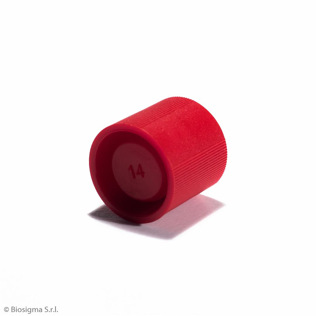 Biosigma BSO100/RO tappo provette Sorvall 12mm rosso