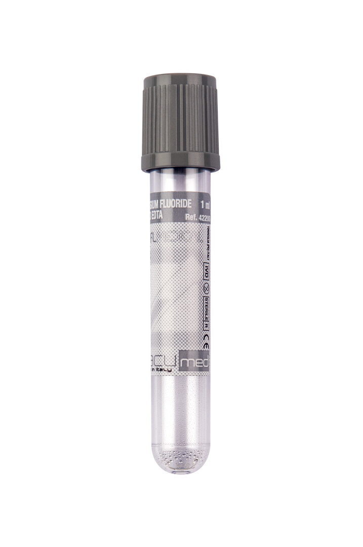 FL MEDICAL Vacumed 42200 provetta fluoruro EDTA 1 ml grigia