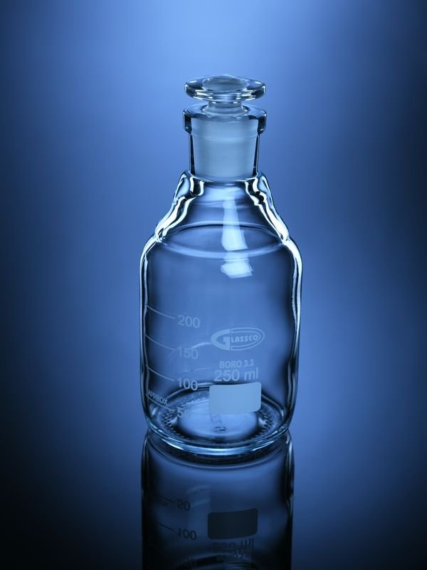 Glassco ASTM bottiglia reagente vetro collo stretto
