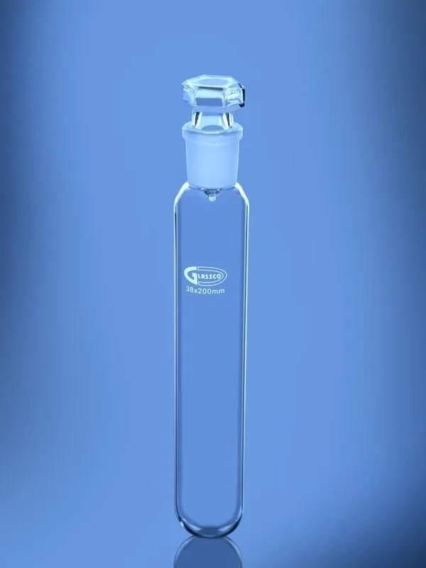 Glassco provetta vetro con tappo intercambiabile borosilicato