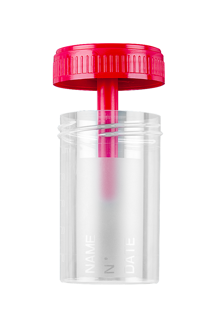 FL Medical Promed 25160 contenitore feci 60 ml tappo bianco