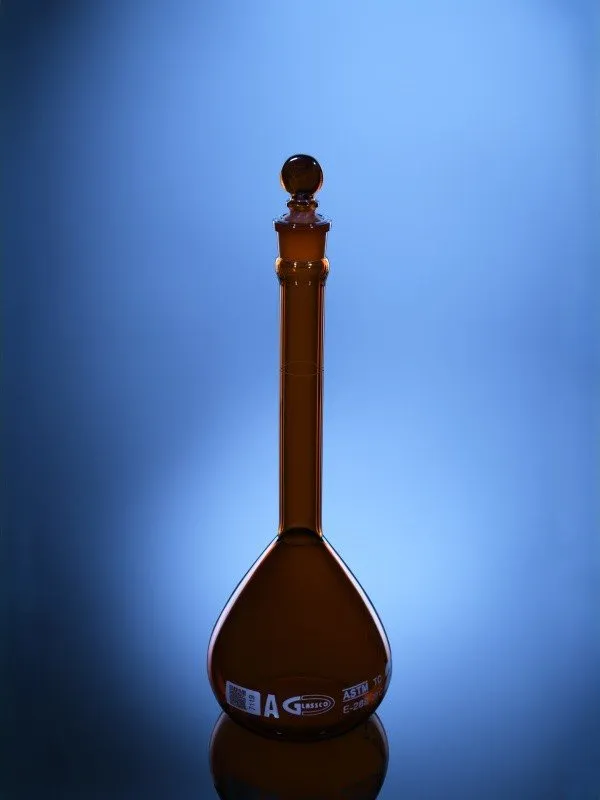 Glassco Matraccio Ambrato Classe A QR vetro laboratorio