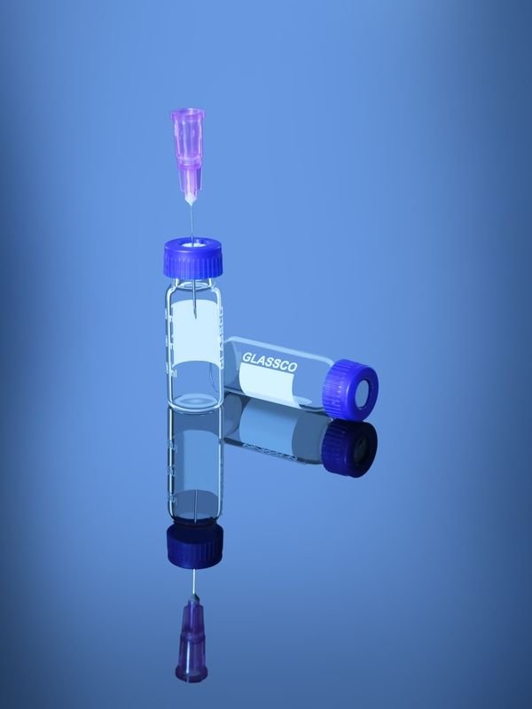 Glassco tappo vial HPLC 2 ml PTFE 9 mm