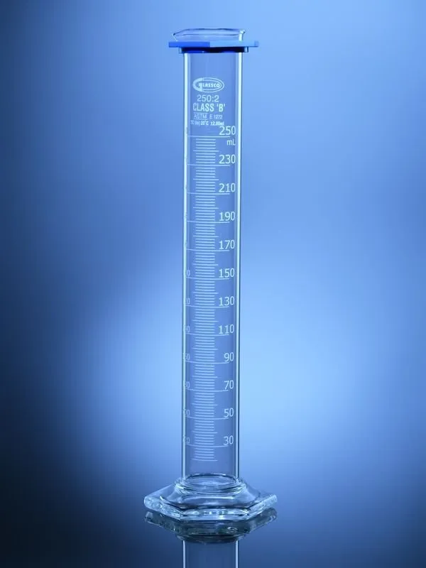 Glassco cilindro graduato classe B ASTM E1272 base esagonale