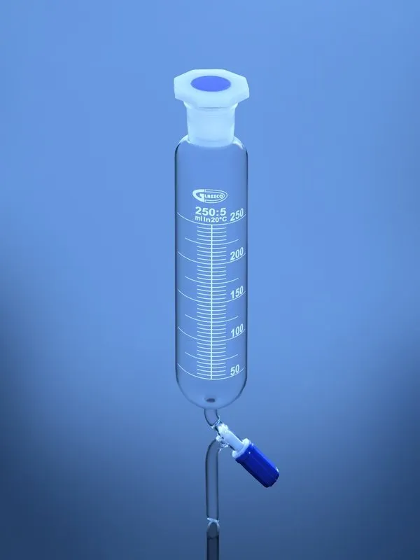 Glassco Imbuto Gocciolatore Cilindrico con Rubinetto a Spillo