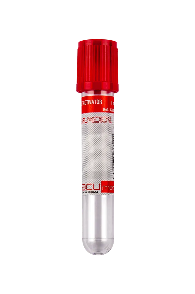 FL Medical Vacumed provetta prelievo tappo rosso sterile