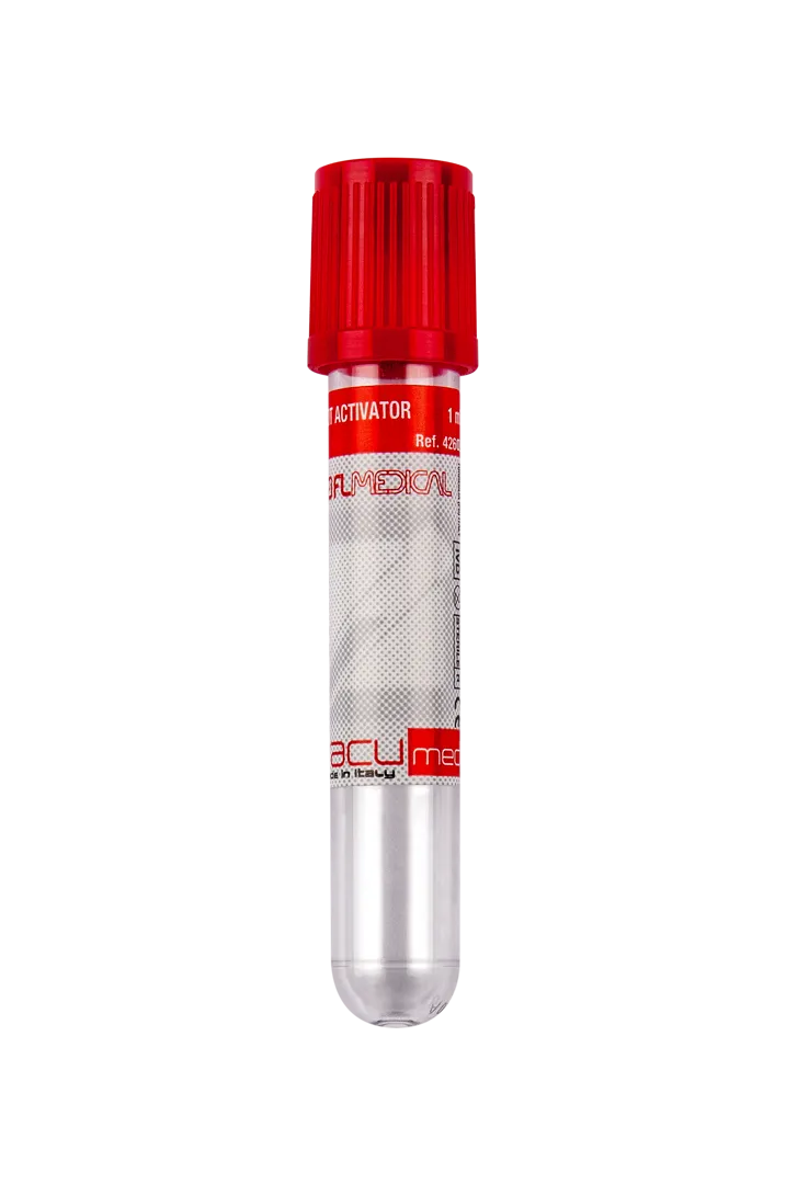 FL Medical Vacumed provetta prelievo tappo rosso sterile