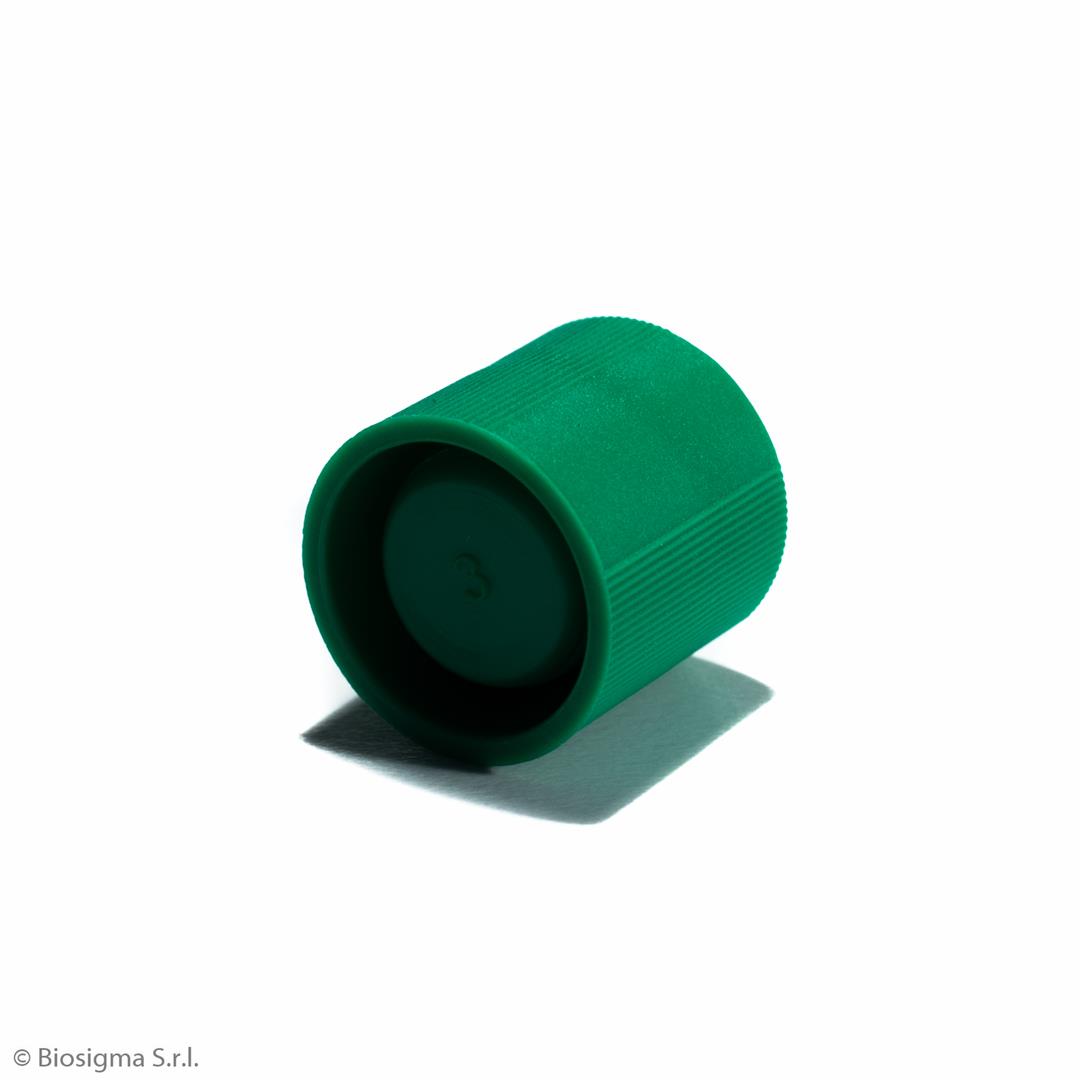 Biosigma BSO100/V tappo provetta 12 mm verde sigillo