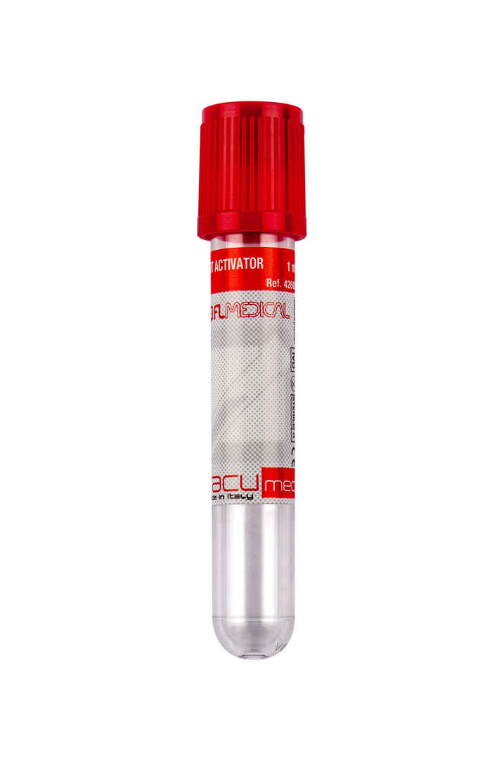 FL Medical Vacumed provetta prelievo tappo rosso sterile