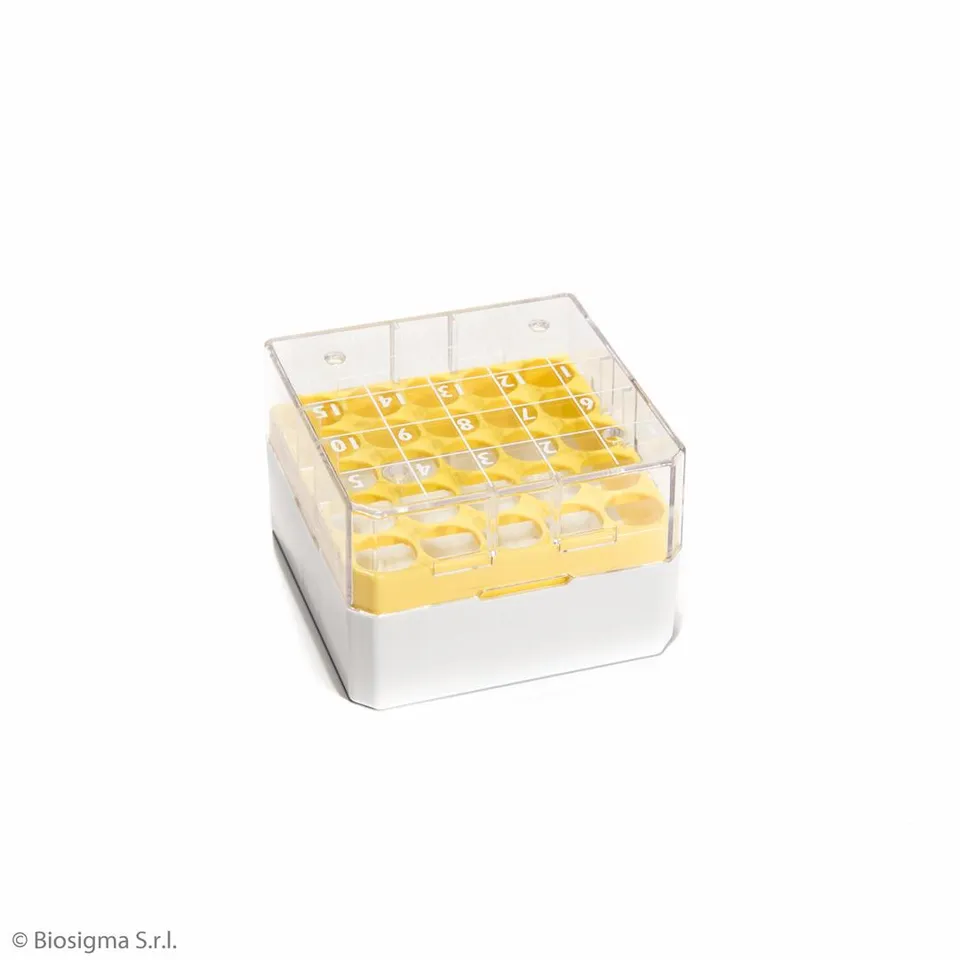Biosigma CryoGen BSM58025B/G scatola 25 posti gialla policarbonato