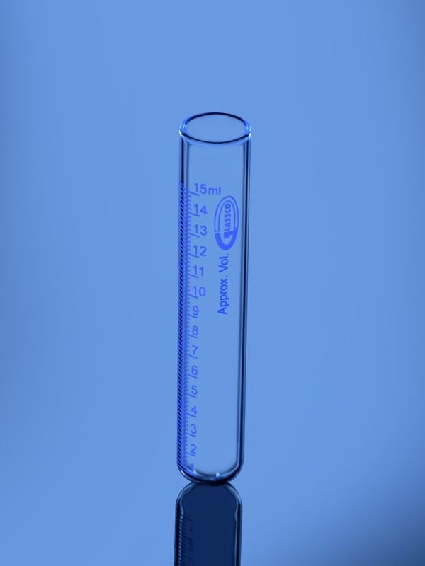 Glassco provetta centrifuga graduata vetro Boro 7.0