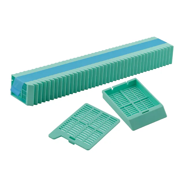 Biosigma BSI806 biocassetta istologia verde con coperchio