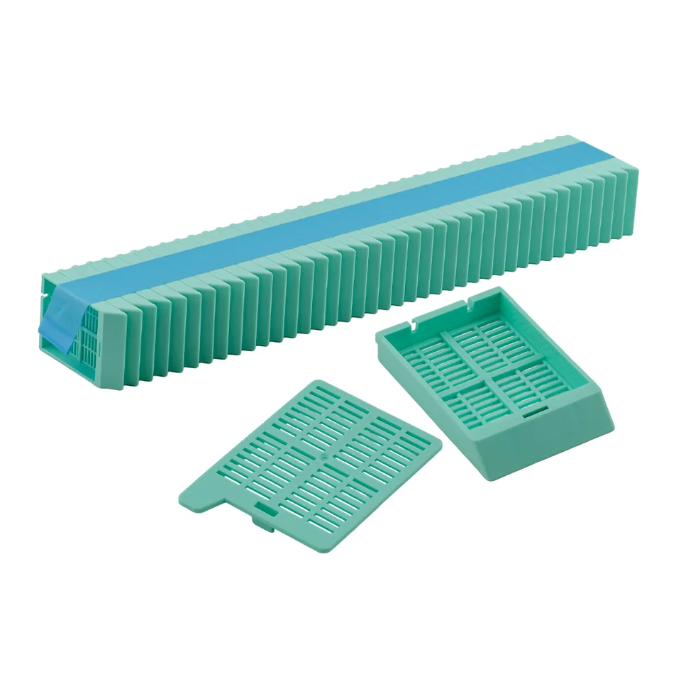 Biosigma BSI806 biocassetta istologia verde con coperchio