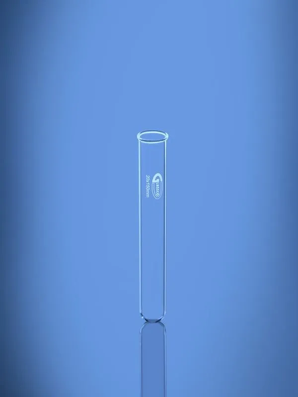 Glassco Provetta con Bordo ISO in vetro riutilizzabile