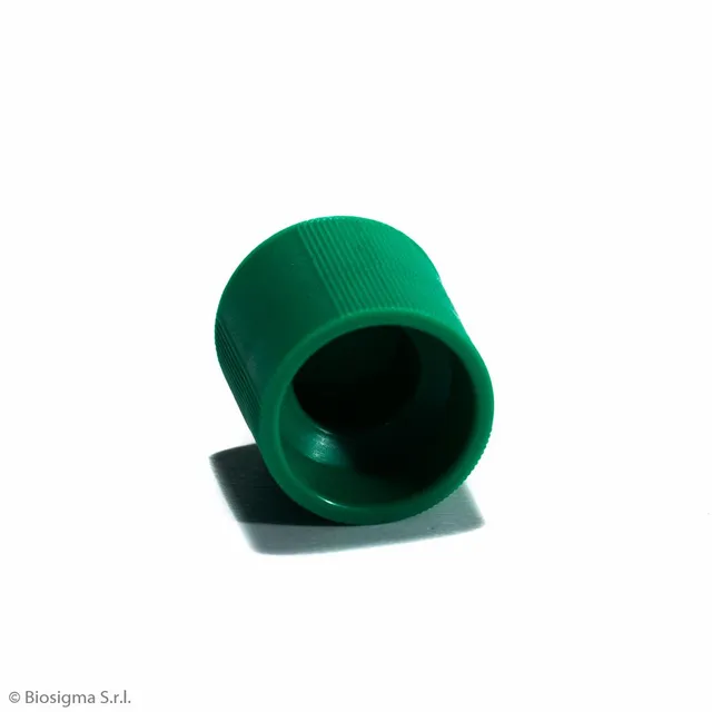 Biosigma BSO100/V tappo provetta 12 mm verde sigillo