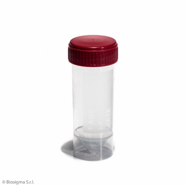 Biosigma BSC124 contenitore urina 30 ml tappo rosso