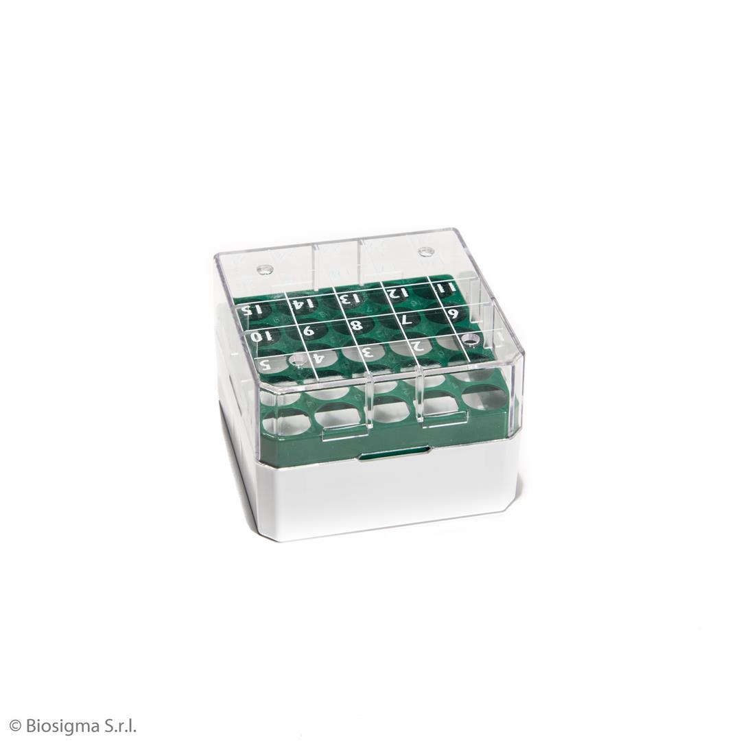 Biosigma CryoGen BSM58025B/V box portaprovette verde 25 posti
