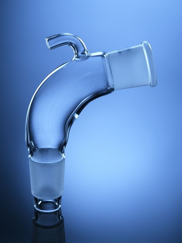 Glassco adattatore ricevitore curvo sfiato vetro