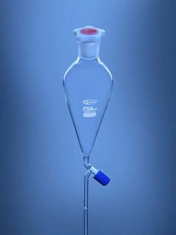 Glassco Squibb imbuto separatore vetro con tappo PE