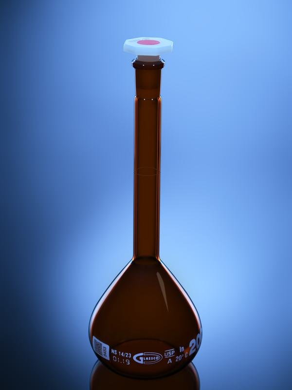 Glassco Matraccio Volumetrico Classe A Ambrato QR