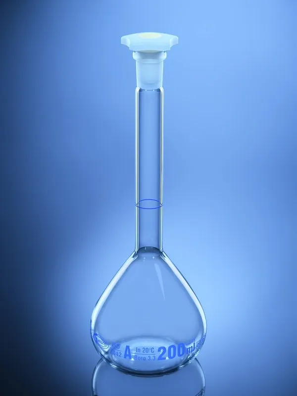 Glassco Matraccio tarato Classe A vetro tappo PE ISO