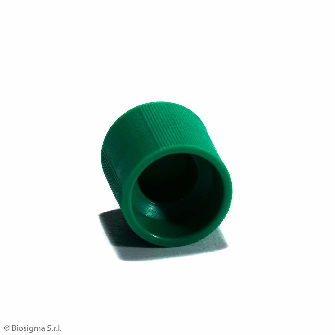 Biosigma BSO100/V tappo provetta 12 mm verde sigillo