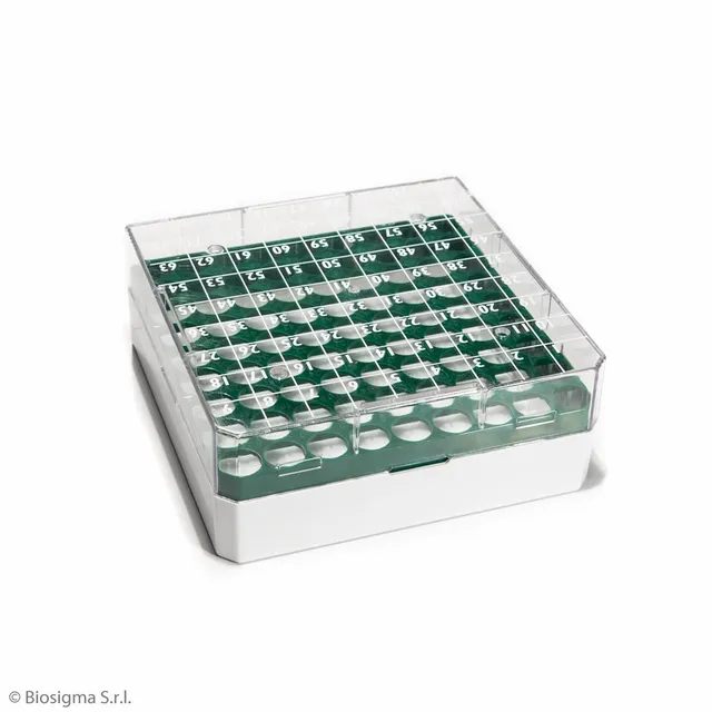 Biosigma CryoGen BSM58061B/V scatola 81 posti verde policarbonato