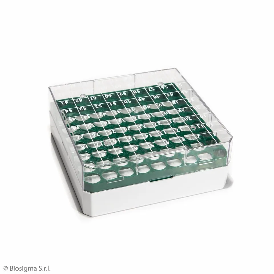 Biosigma CryoGen BSM58061B/V scatola 81 posti verde policarbonato