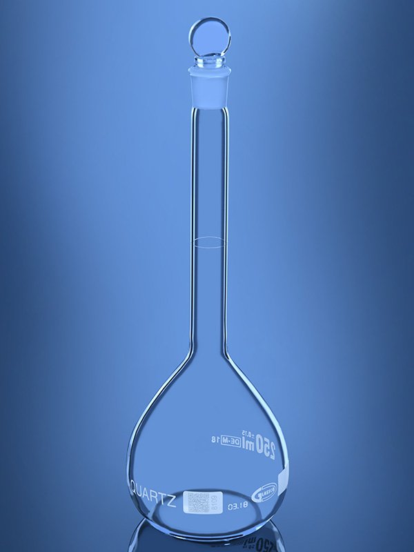 Glassco Matraccio Tarato Quarzo Resistente da Laboratorio