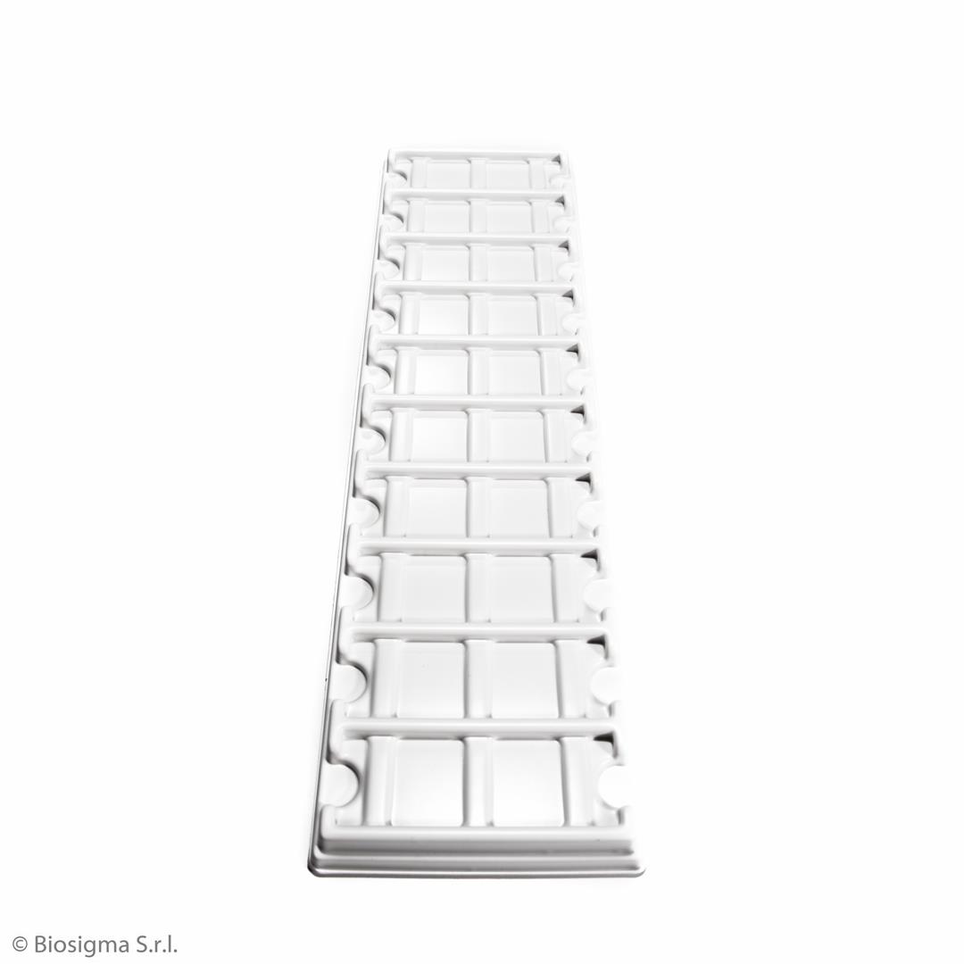 Biosigma BSL671 vassoio portavetrini 10 posti bianco