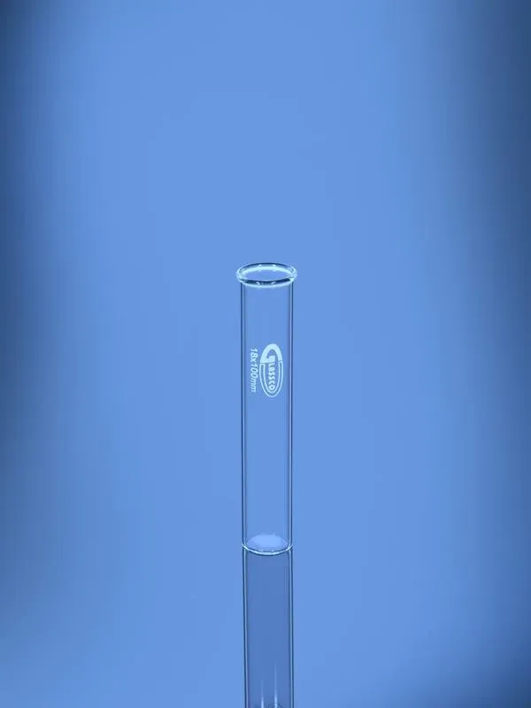 Glassco Provetta Fondo Piatto in Vetro