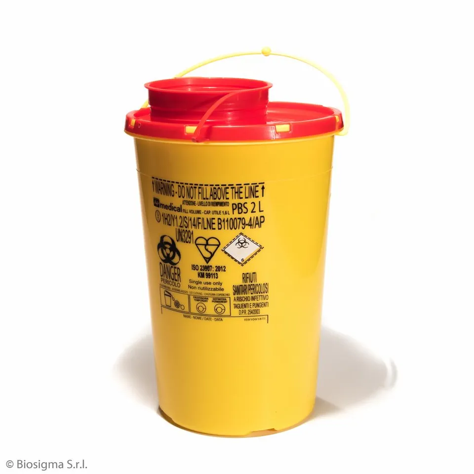 Biosigma BSC305 contenitore rifiuti 2 l coperchio rosso