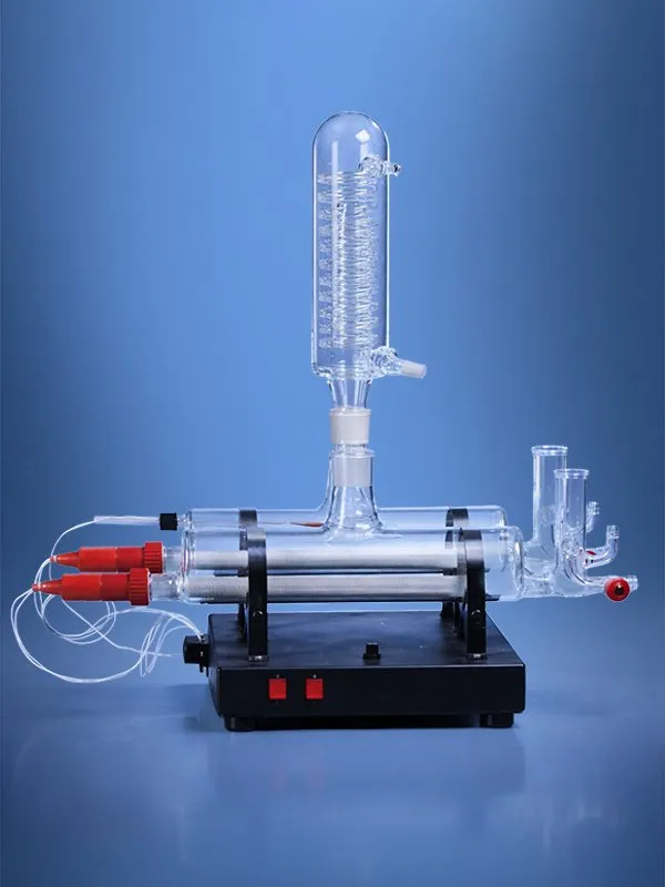 Glassco distillatore acqua doppio stadio vetro orizzontale