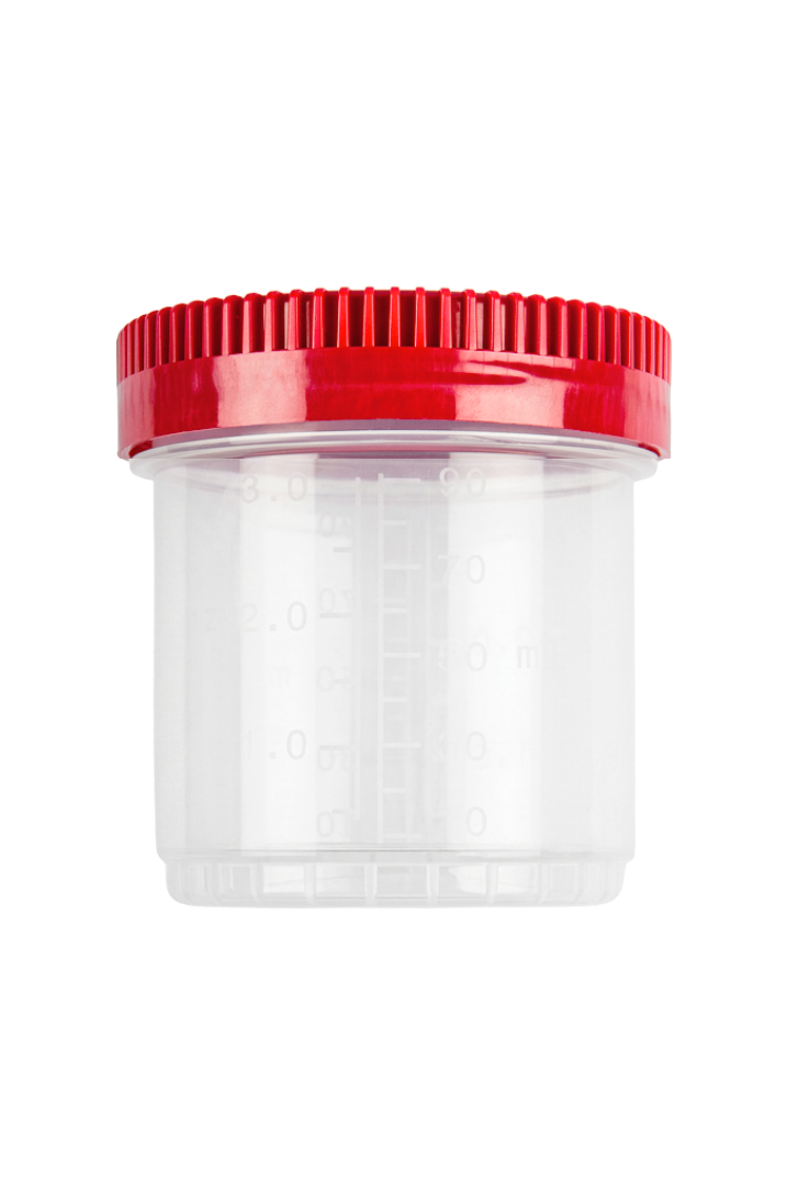FL Medical Protainer 90 ml contenitore cilindrico con tappo a vite