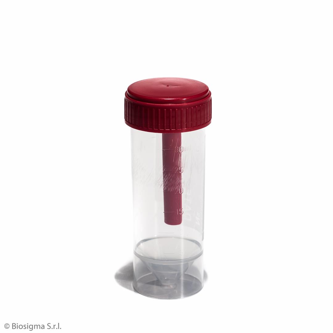 Biosigma BSC128 contenitore feci 30 ml con paletta