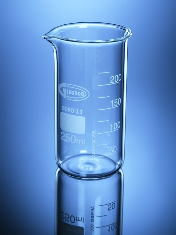 Glassco becher Berzelius forma alta con becco
