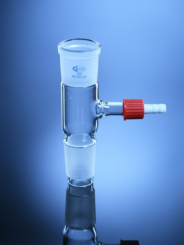 Glassco Adattatore Vetro Presa-Cono con Uscita Laterale