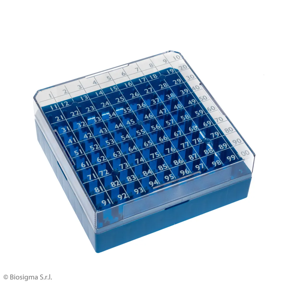 Biosigma CryoGen BSM58100/AZ Cryobox 100 Posti Azzurra Policarbonato