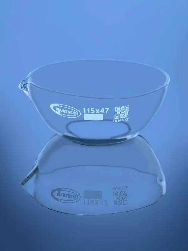 Glassco Vaschetta Rotonda con Becco Vetro da Laboratorio