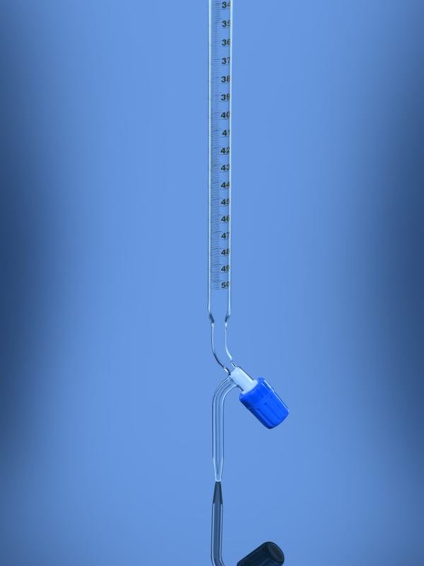 Glassco Buretta Classe B Rubinetto PTFE Vetro