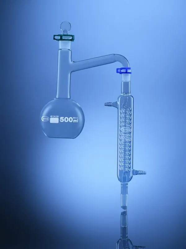 Glassco apparecchio distillazione condensatore Graham vetro