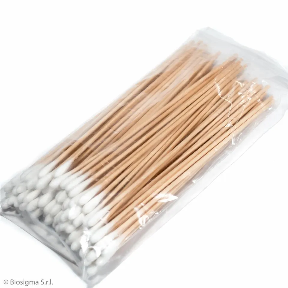 Biosigma BSM030 tamponi trasporto legno cotone 150 mm