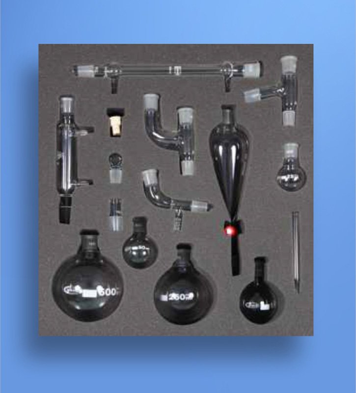 Glassco 19/22 kit vetreria chimica organica